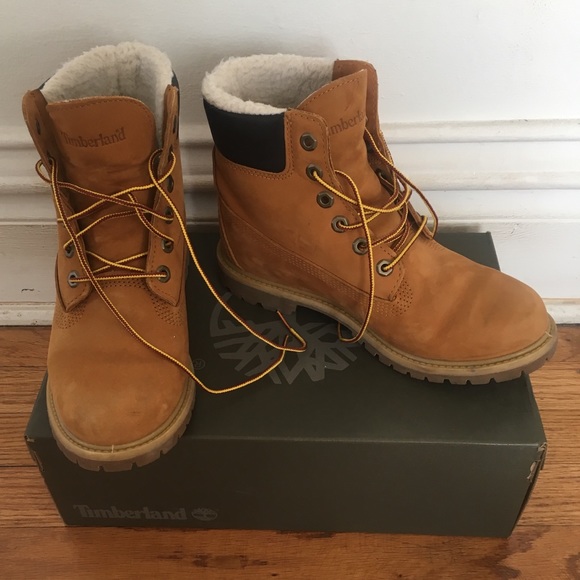 timberland fleece lined boots